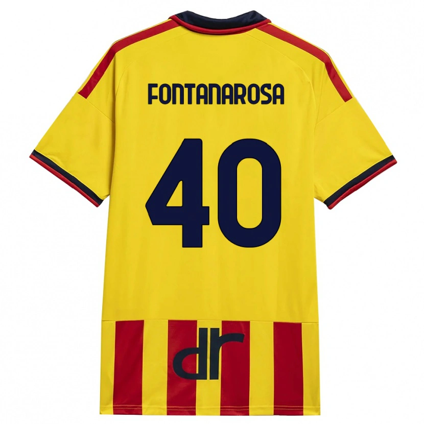 Danxen Dames Andrea Fontanarosa #40 Geel Rood Thuisshirt Thuistenue 2026/27 T-Shirt België