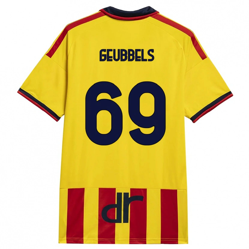 Danxen Dames Willem Geubbels #69 Geel Rood Thuisshirt Thuistenue 2026/27 T-Shirt België