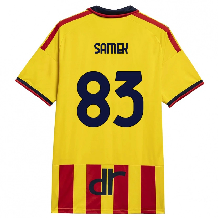 Danxen Dames Daniel Samek #83 Geel Rood Thuisshirt Thuistenue 2026/27 T-Shirt België