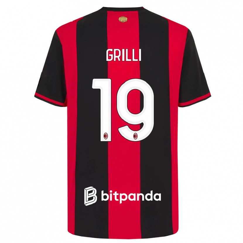 Danxen Dames Lorenzo Grilli #19 Rood Zwart Wit Thuisshirt Thuistenue 2026/27 T-Shirt België