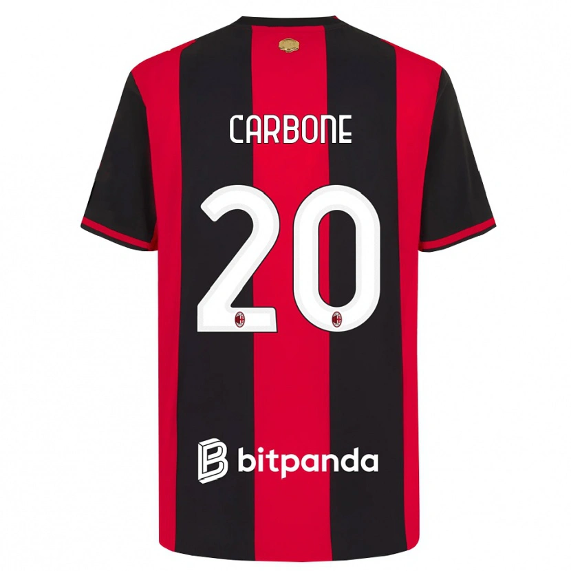 Danxen Dames Emanuele Carbone #20 Rood Zwart Wit Thuisshirt Thuistenue 2026/27 T-Shirt België