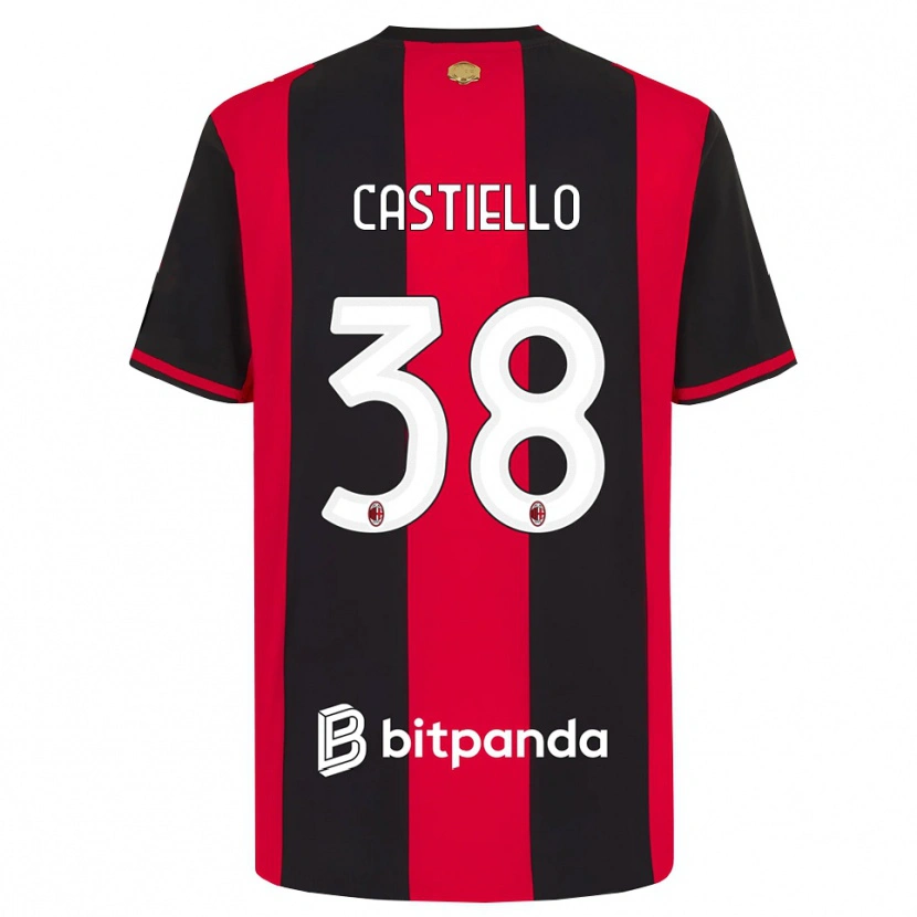 Danxen Dames Alex Castiello #38 Rood Zwart Wit Thuisshirt Thuistenue 2026/27 T-Shirt België