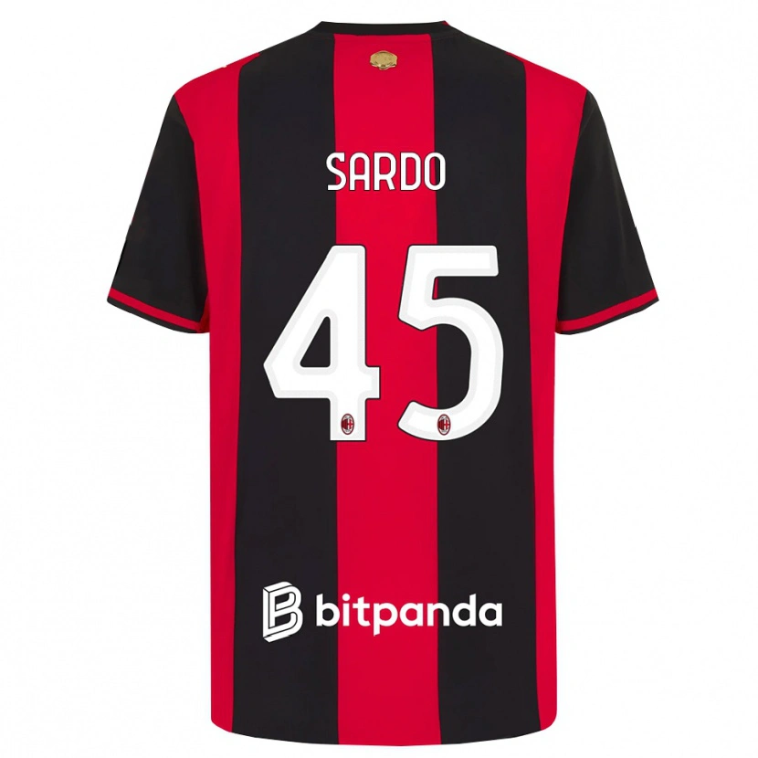 Danxen Dames Jacopo Sardo #45 Rood Zwart Wit Thuisshirt Thuistenue 2026/27 T-Shirt België