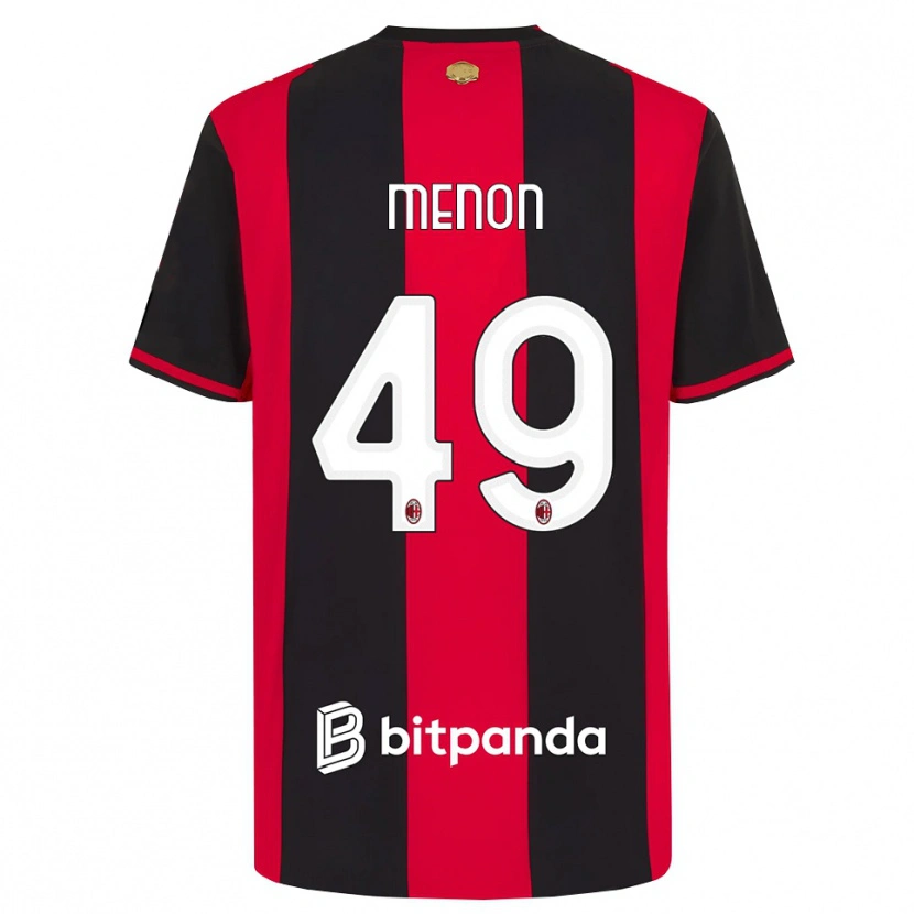 Danxen Dames Luca Menon #49 Rood Zwart Wit Thuisshirt Thuistenue 2026/27 T-Shirt België