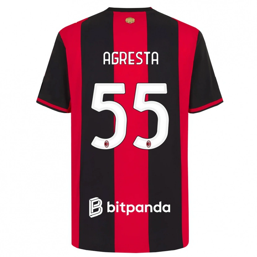 Danxen Dames Stefano Agresta #55 Rood Zwart Wit Thuisshirt Thuistenue 2026/27 T-Shirt België