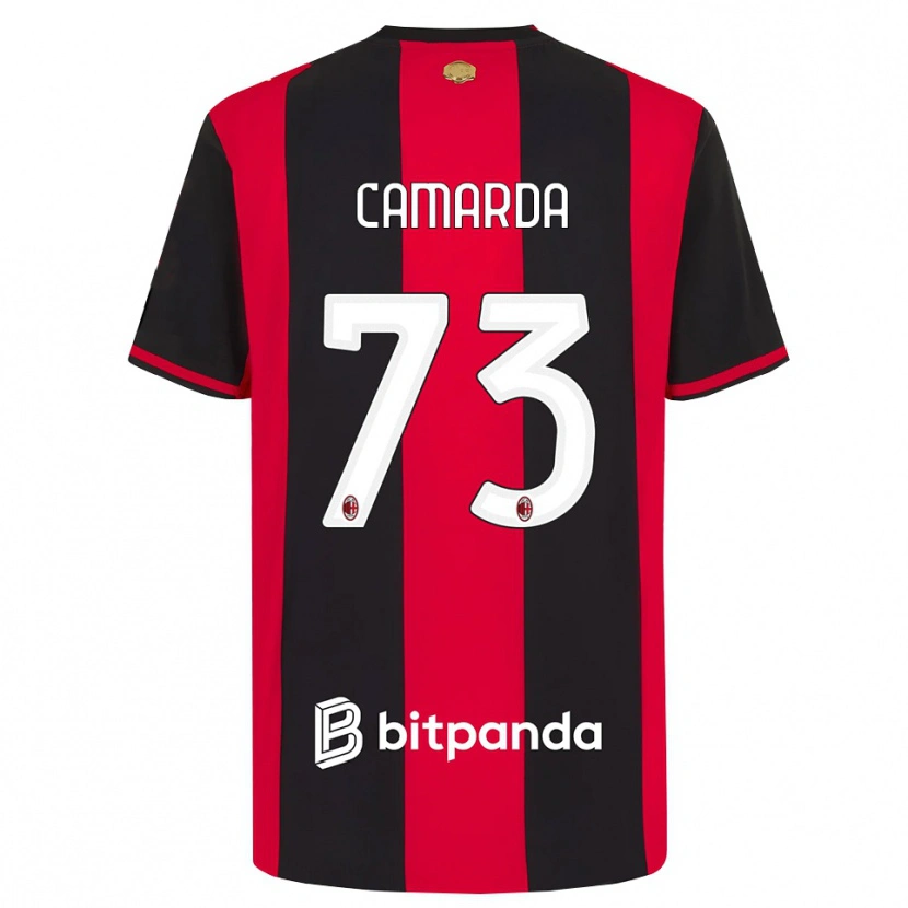 Danxen Dames Francesco Camarda #73 Rood Zwart Wit Thuisshirt Thuistenue 2026/27 T-Shirt België
