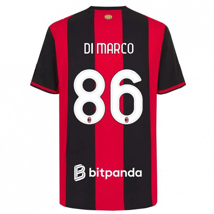 Danxen Dames Luca Di Marco #86 Rood Zwart Wit Thuisshirt Thuistenue 2026/27 T-Shirt België