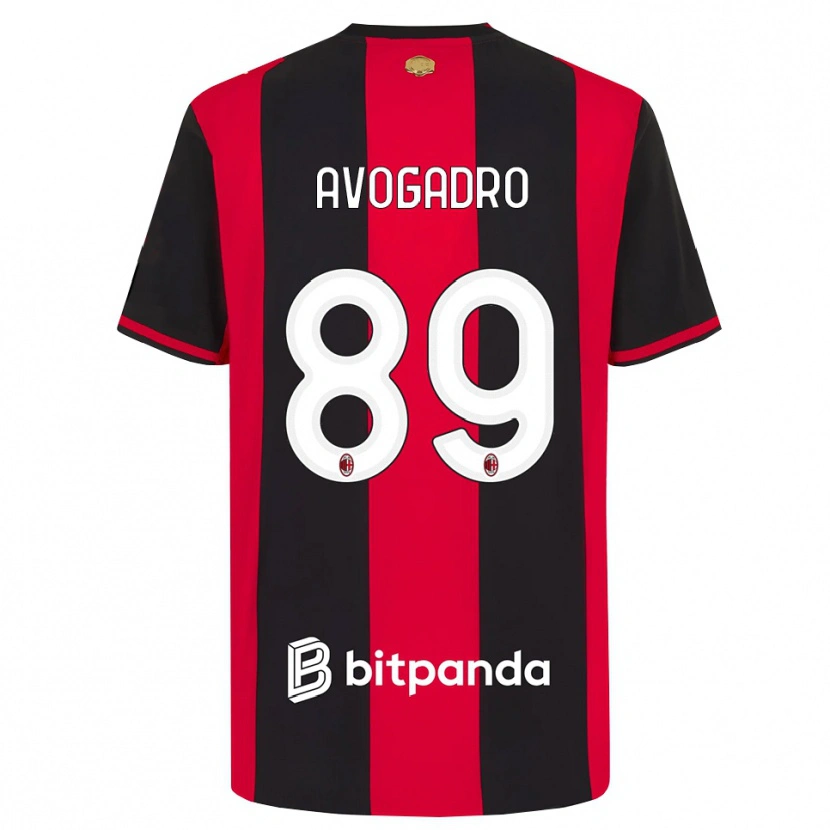 Danxen Dames Pietro Avogadro #89 Rood Zwart Wit Thuisshirt Thuistenue 2026/27 T-Shirt België