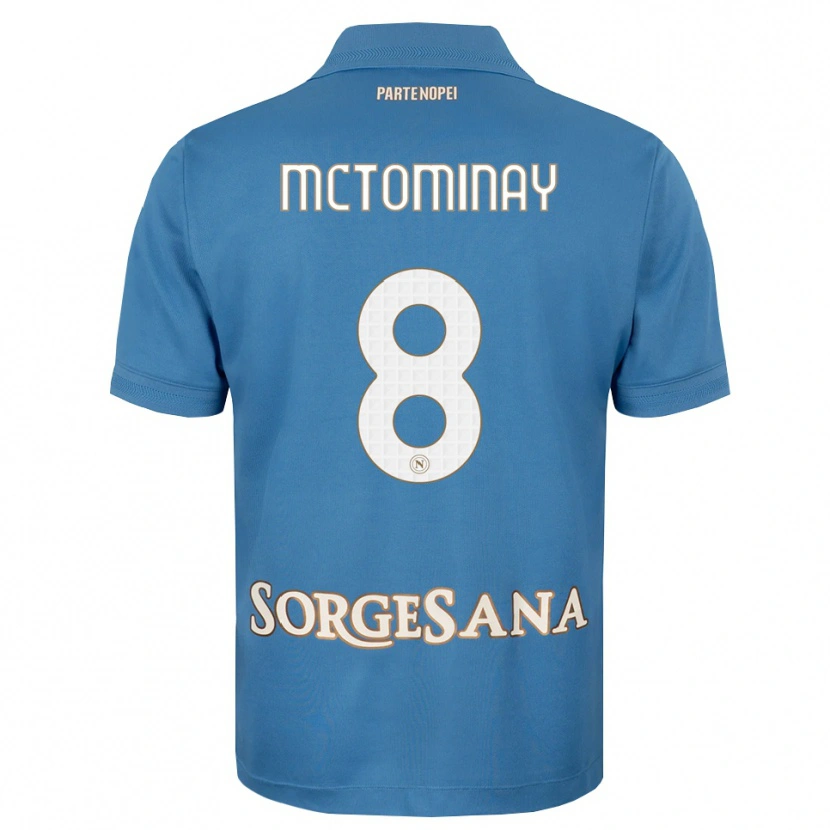 Danxen Dames Scott Mctominay #8 Haze Blauw Wit Thuisshirt Thuistenue 2026/27 T-Shirt België