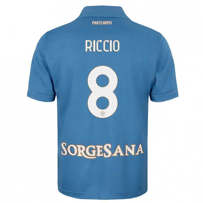 Danxen Dames Luigi Riccio #8 Haze Blauw Wit Thuisshirt Thuistenue 2026/27 T-Shirt België