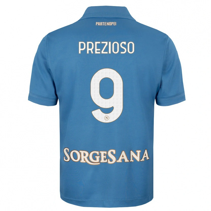 Danxen Dames Vittorio Prezioso #9 Haze Blauw Wit Thuisshirt Thuistenue 2026/27 T-Shirt België