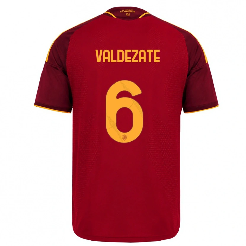 Danxen Dames Oihane Valdezate #6 Rood Gouden Geel Thuisshirt Thuistenue 2026/27 T-Shirt België