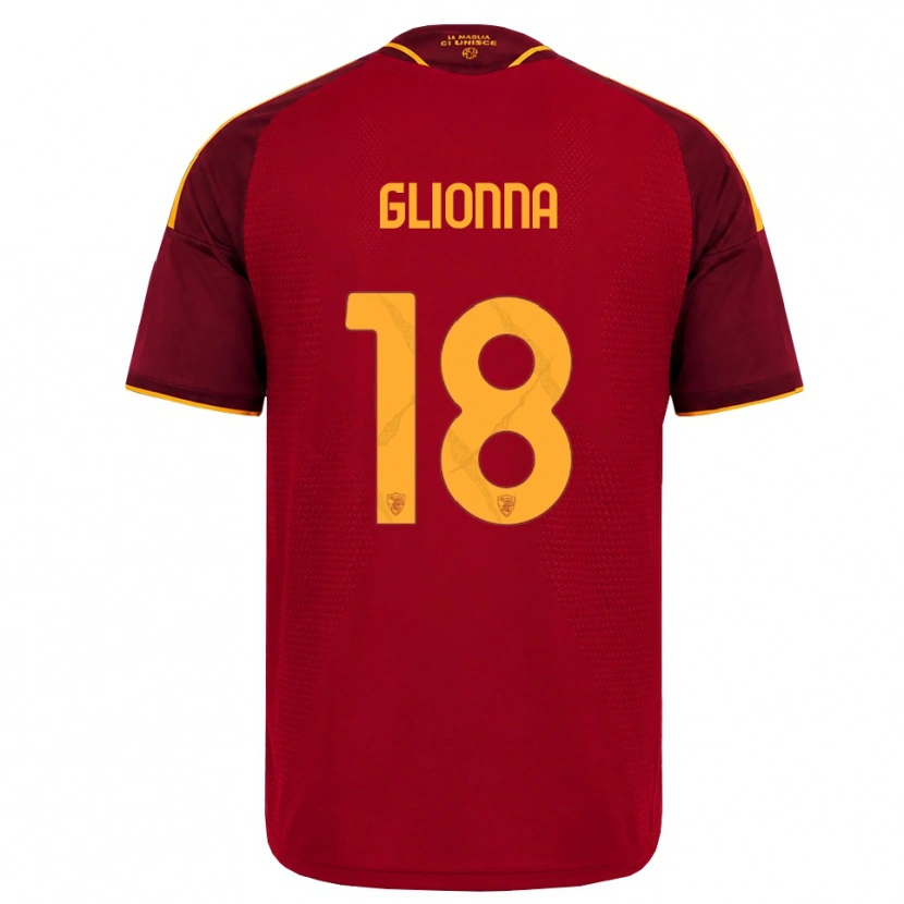 Danxen Dames Benedetta Glionna #18 Rood Gouden Geel Thuisshirt Thuistenue 2026/27 T-Shirt België