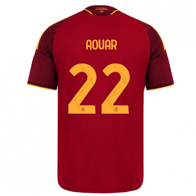 Danxen Dames Houssem Aouar #22 Rood Gouden Geel Thuisshirt Thuistenue 2026/27 T-Shirt België