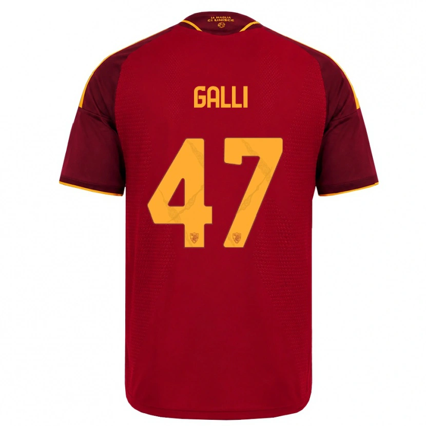 Danxen Dames Giulia Galli #47 Rood Gouden Geel Thuisshirt Thuistenue 2026/27 T-Shirt België