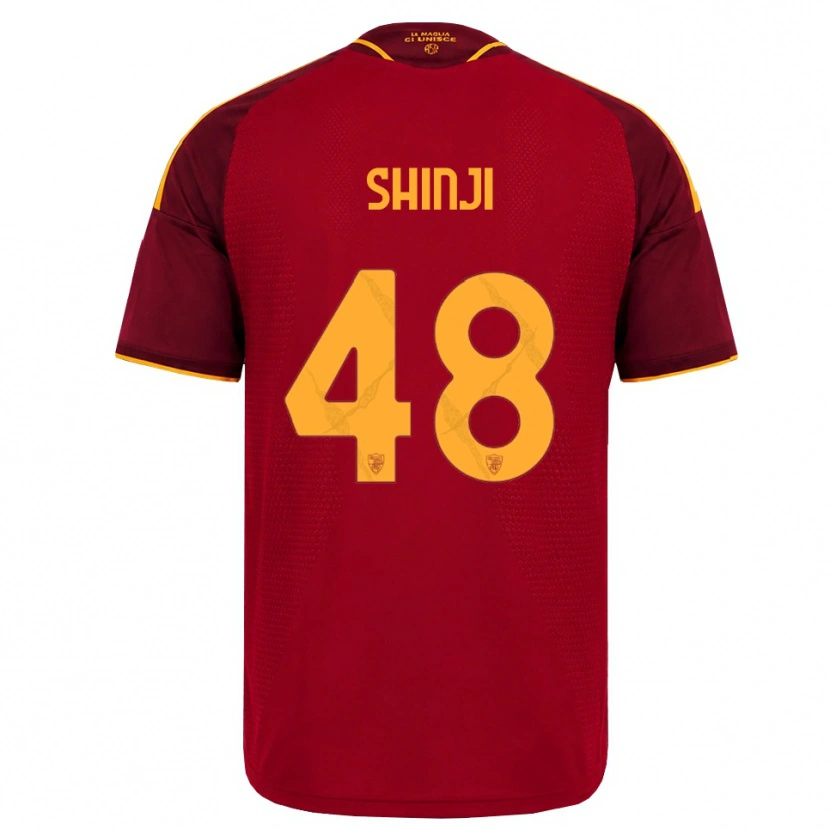 Danxen Dames Shin-Ji Kim #48 Rood Gouden Geel Thuisshirt Thuistenue 2026/27 T-Shirt België