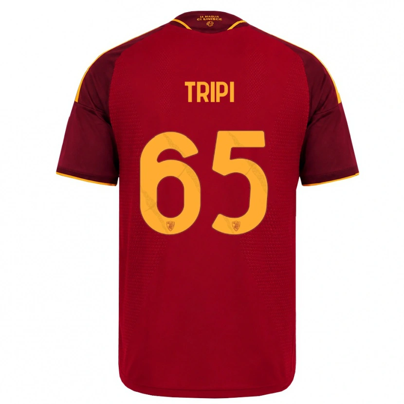 Danxen Dames Filippo Tripi #65 Rood Gouden Geel Thuisshirt Thuistenue 2026/27 T-Shirt België