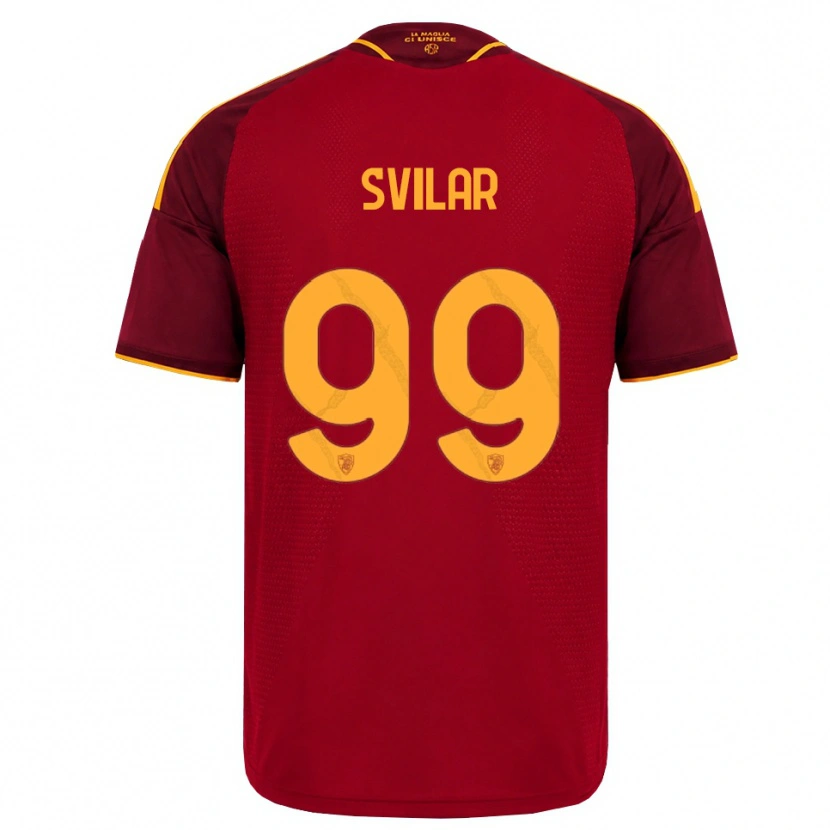 Danxen Dames Mile Svilar #99 Rood Gouden Geel Thuisshirt Thuistenue 2026/27 T-Shirt België