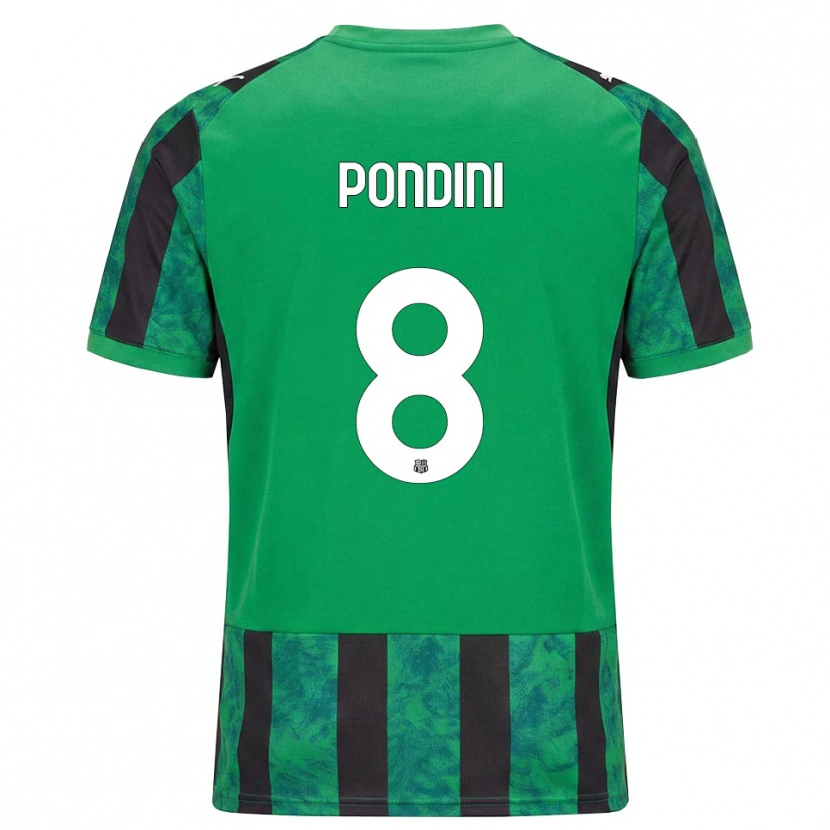 Danxen Dames Giada Pondini #8 Groen Zwart Wit Thuisshirt Thuistenue 2026/27 T-Shirt België