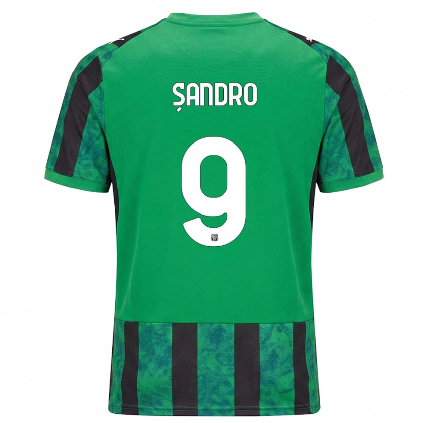 Danxen Dames Denis Șandro #9 Groen Zwart Wit Thuisshirt Thuistenue 2026/27 T-Shirt België