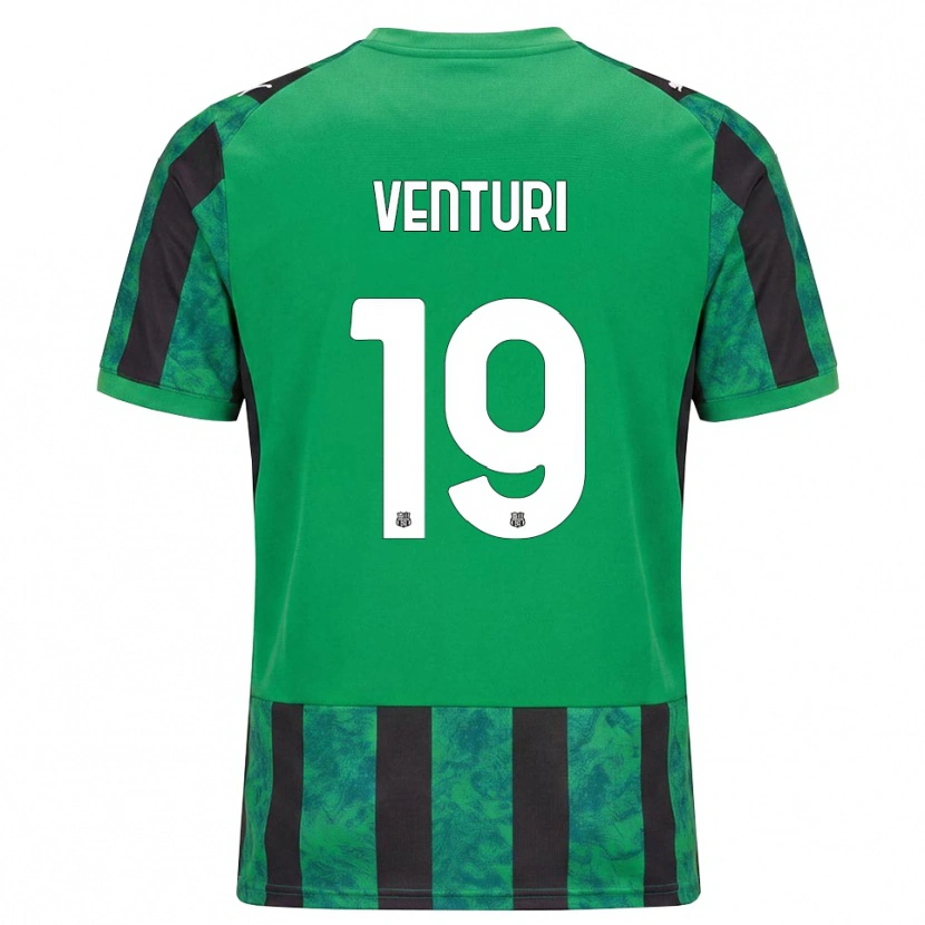 Danxen Dames Luca Venturi #19 Groen Zwart Wit Thuisshirt Thuistenue 2026/27 T-Shirt België