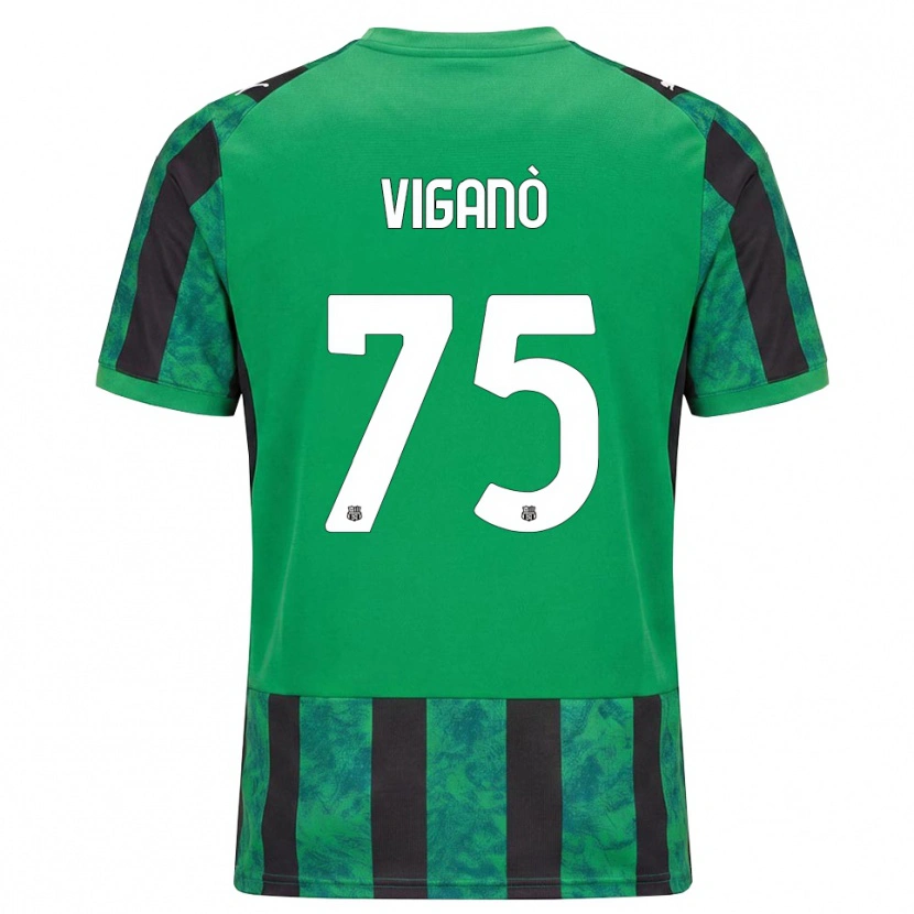 Danxen Dames Lorenzo Viganò #75 Groen Zwart Wit Thuisshirt Thuistenue 2026/27 T-Shirt België