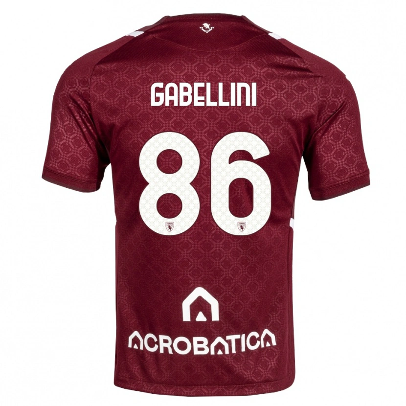 Danxen Dames Tommaso Gabellini #86 Bordeauxrood Wit Thuisshirt Thuistenue 2026/27 T-Shirt België