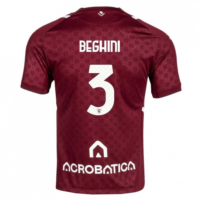Danxen Dames Giulia Beghini #3 Bordeauxrood Wit Thuisshirt Thuistenue 2026/27 T-Shirt België