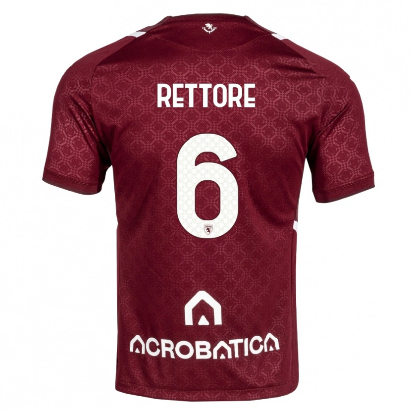 Danxen Dames Mirko Rettore #6 Bordeauxrood Wit Thuisshirt Thuistenue 2026/27 T-Shirt België