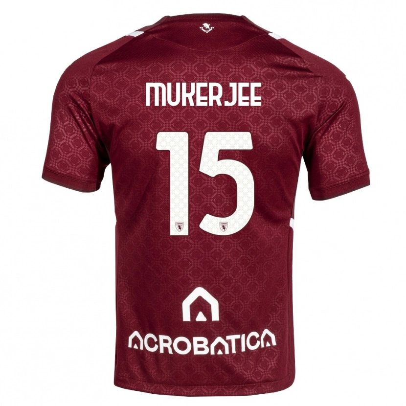 Danxen Dames Carlo Mukerjee #15 Bordeauxrood Wit Thuisshirt Thuistenue 2026/27 T-Shirt België