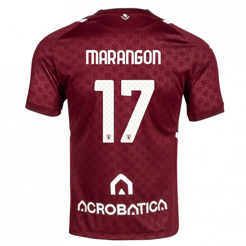 Danxen Dames Riccardo Marangon #17 Bordeauxrood Wit Thuisshirt Thuistenue 2026/27 T-Shirt België
