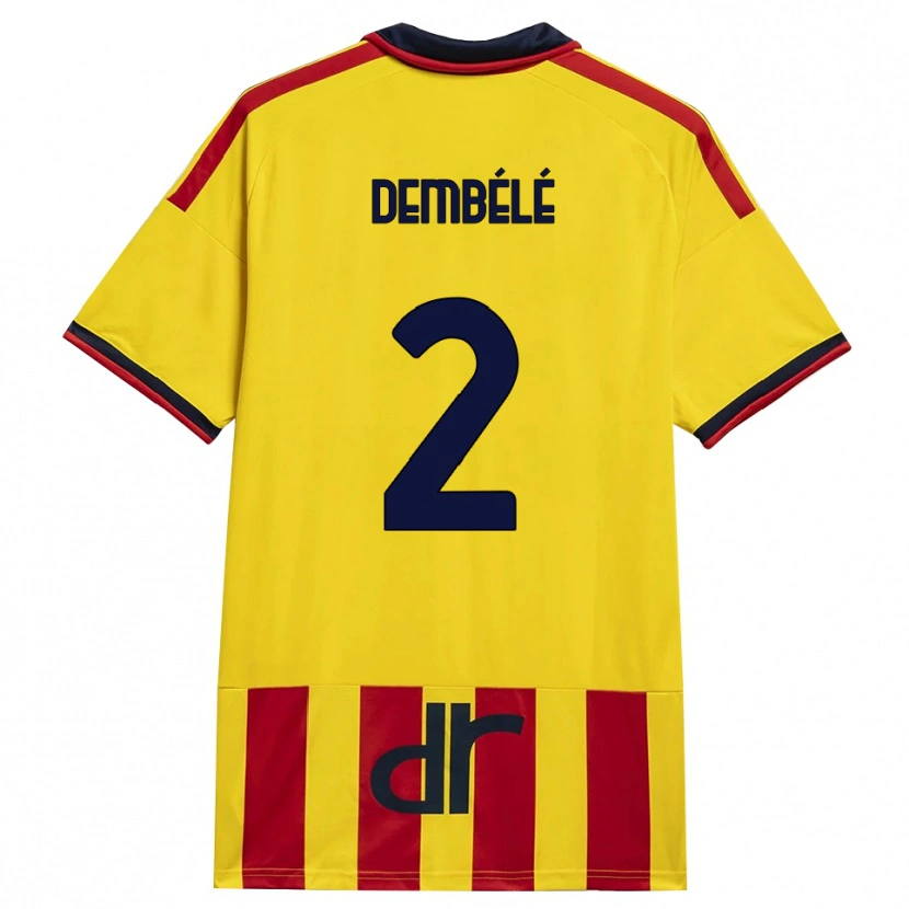 Danxen Dames Ali Dembélé #2 Geel Rood Thuisshirt Thuistenue 2026/27 T-Shirt België
