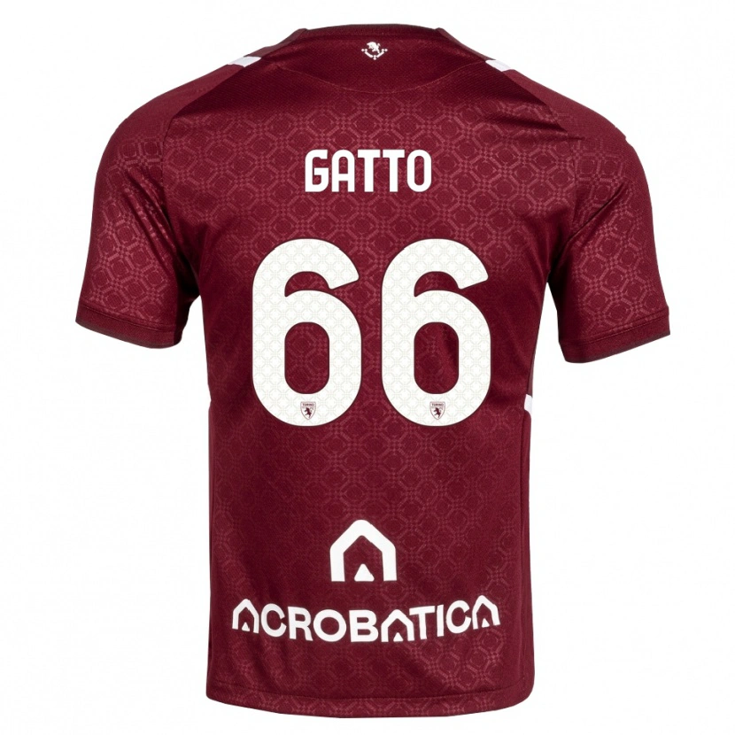 Danxen Dames Tommaso Gatto #66 Bordeauxrood Wit Thuisshirt Thuistenue 2026/27 T-Shirt België