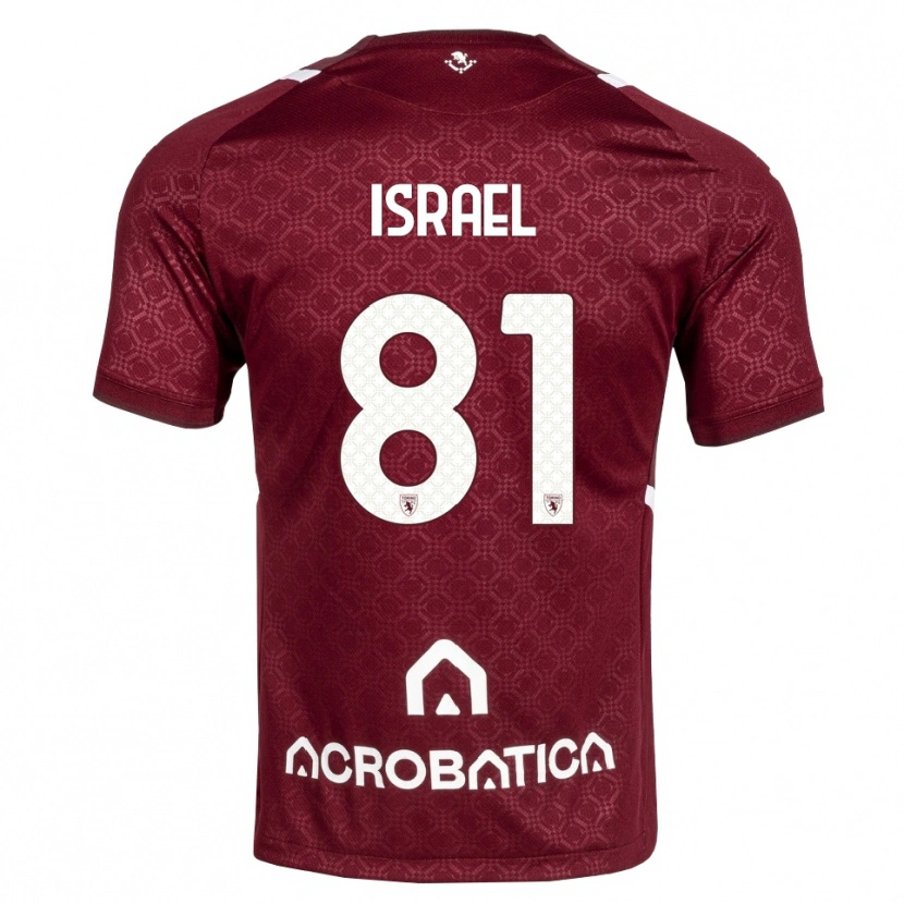 Danxen Dames Franco Israel #81 Bordeauxrood Wit Thuisshirt Thuistenue 2026/27 T-Shirt België