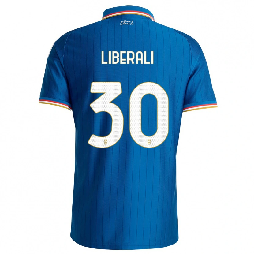 Danxen Dames Mattia Liberali #30 Blauw Wit Rood Thuisshirt Thuistenue 2026/27 T-Shirt België