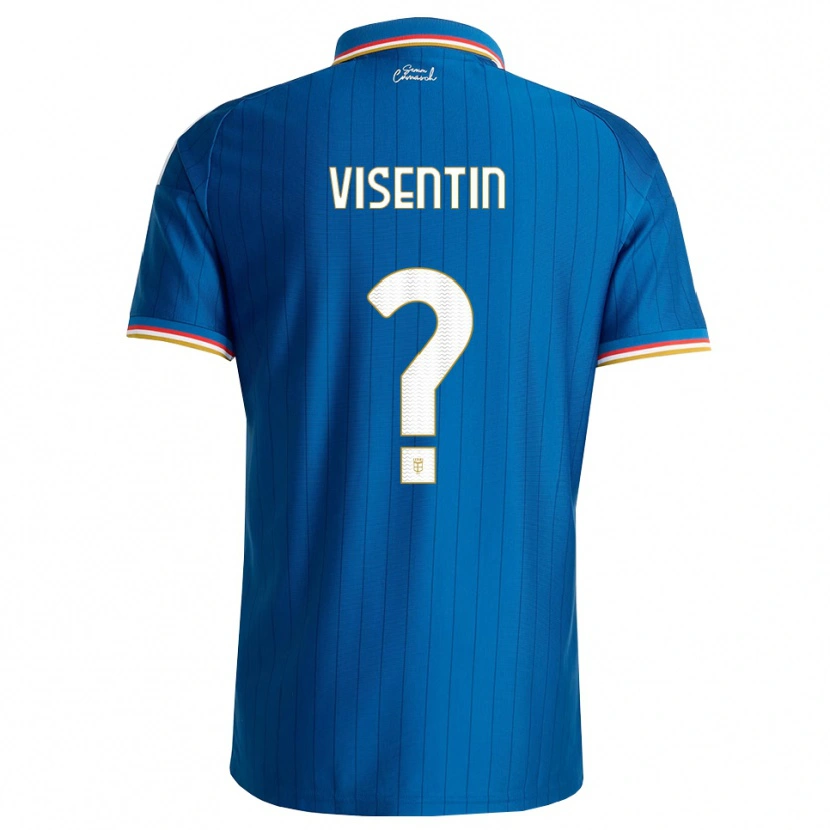Danxen Dames Matteo Visentin #0 Blauw Wit Rood Thuisshirt Thuistenue 2026/27 T-Shirt België