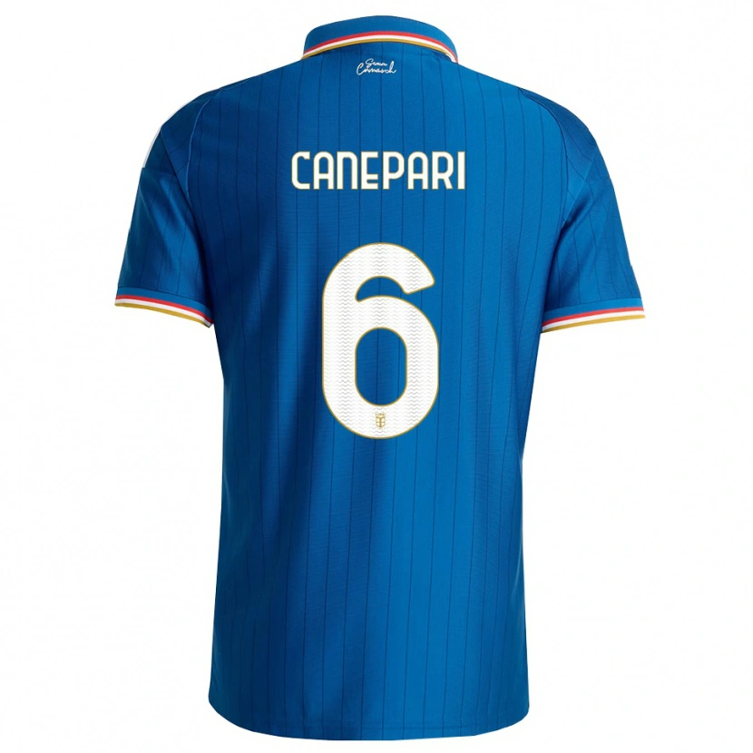 Danxen Dames Lorenzo Canepari #6 Blauw Wit Rood Thuisshirt Thuistenue 2026/27 T-Shirt België
