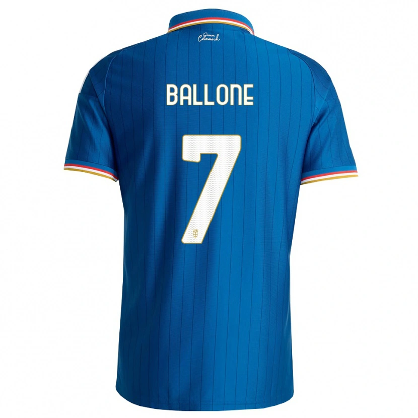 Danxen Dames Andrea Ballone #7 Blauw Wit Rood Thuisshirt Thuistenue 2026/27 T-Shirt België