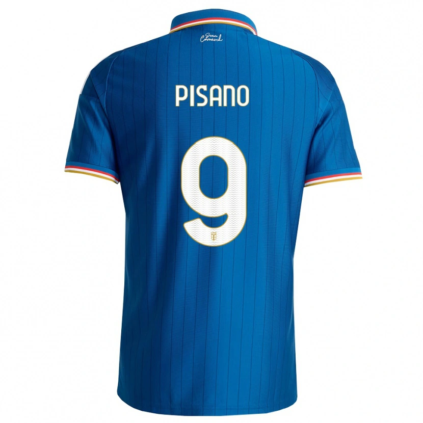 Danxen Dames Manuel Pisano #9 Blauw Wit Rood Thuisshirt Thuistenue 2026/27 T-Shirt België