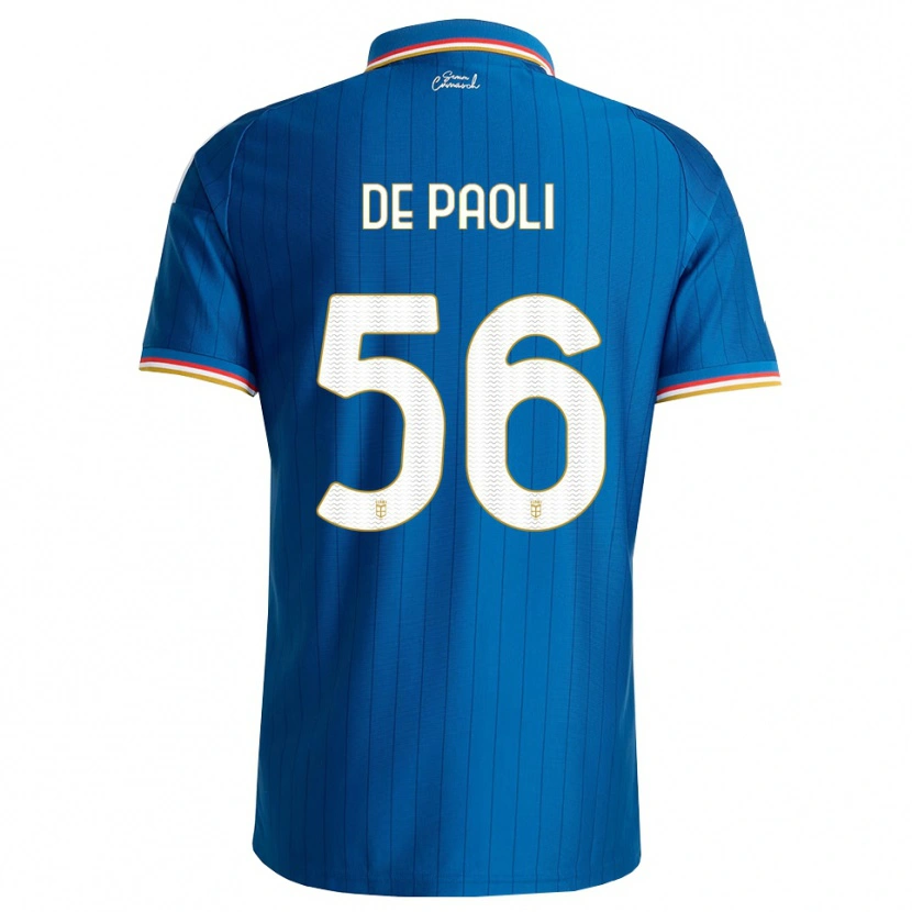 Danxen Dames Cristiano De Paoli #56 Blauw Wit Rood Thuisshirt Thuistenue 2026/27 T-Shirt België