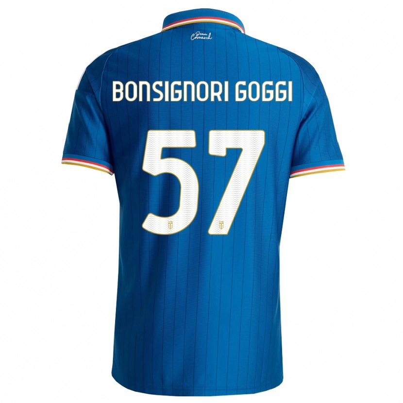 Danxen Dames Lorenzo Bonsignori #57 Blauw Wit Rood Thuisshirt Thuistenue 2026/27 T-Shirt België