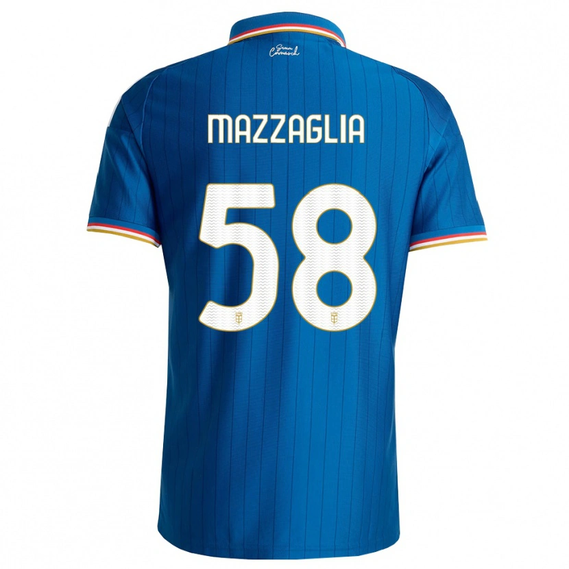 Danxen Dames Giuseppe Mazzaglia #58 Blauw Wit Rood Thuisshirt Thuistenue 2026/27 T-Shirt België