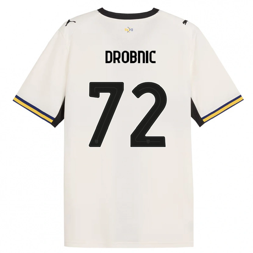 Danxen Dames Dominik Drobnic #72 Off-White Zwart Geel Thuisshirt Thuistenue 2026/27 T-Shirt België