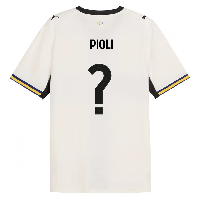 Danxen Dames Federico Pioli #0 Off-White Zwart Geel Thuisshirt Thuistenue 2026/27 T-Shirt België