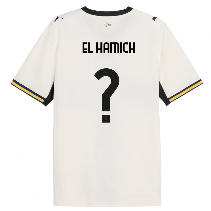 Danxen Dames Anas El Hamich #0 Off-White Zwart Geel Thuisshirt Thuistenue 2026/27 T-Shirt België