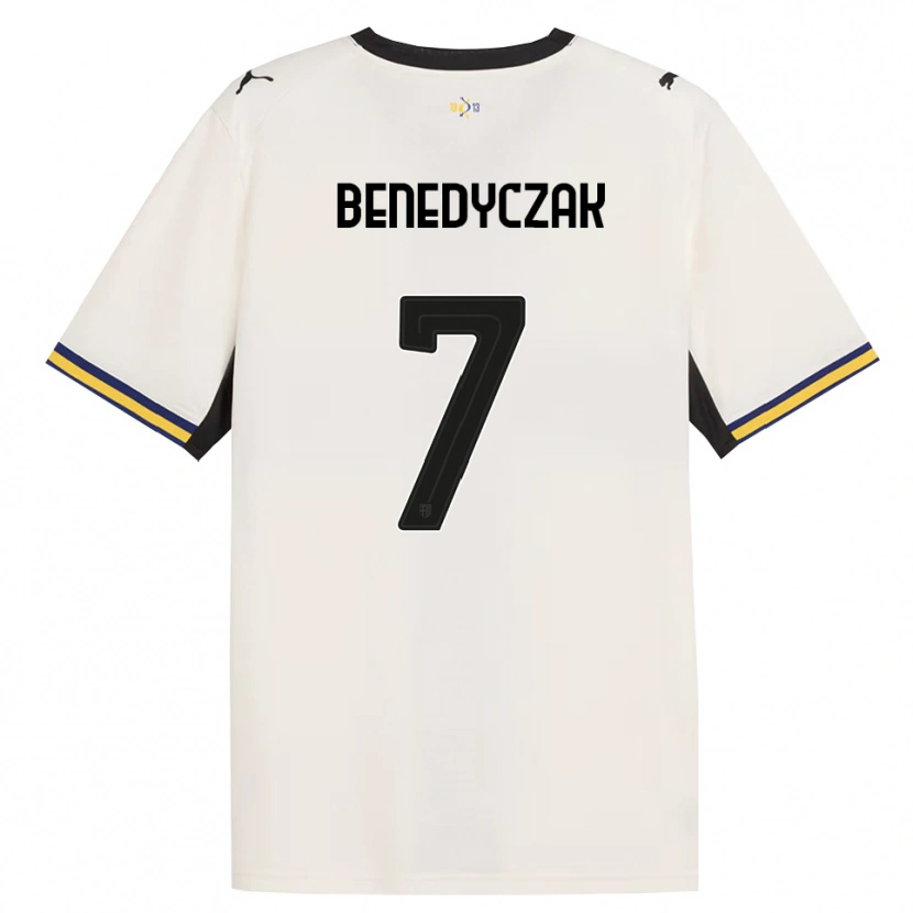 Danxen Dames Adrian Benedyczak #7 Off-White Zwart Geel Thuisshirt Thuistenue 2026/27 T-Shirt België