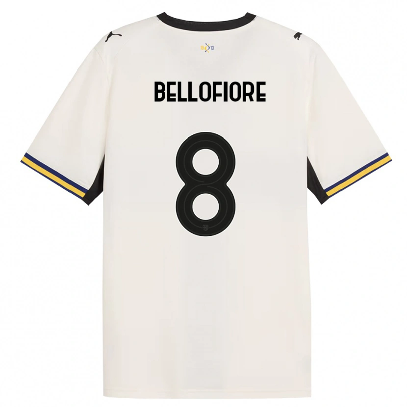 Danxen Dames Nicola Bellofiore #8 Off-White Zwart Geel Thuisshirt Thuistenue 2026/27 T-Shirt België