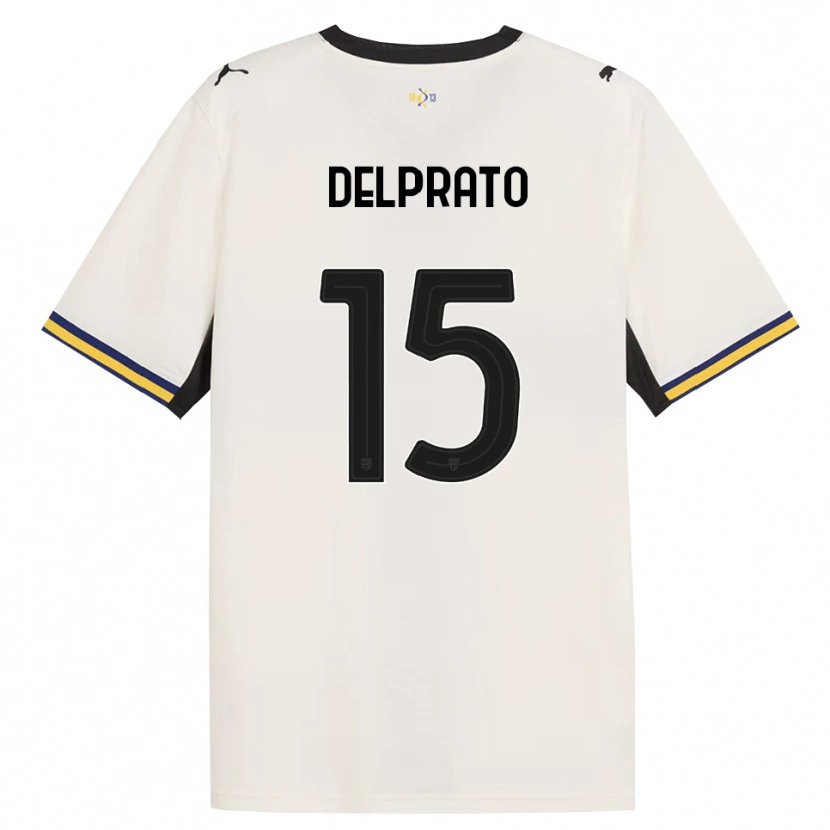Danxen Dames Enrico Delprato #15 Off-White Zwart Geel Thuisshirt Thuistenue 2026/27 T-Shirt België