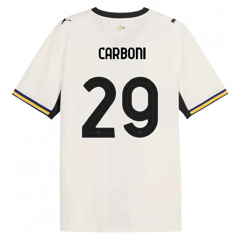 Danxen Dames Franco Carboni #29 Off-White Zwart Geel Thuisshirt Thuistenue 2026/27 T-Shirt België