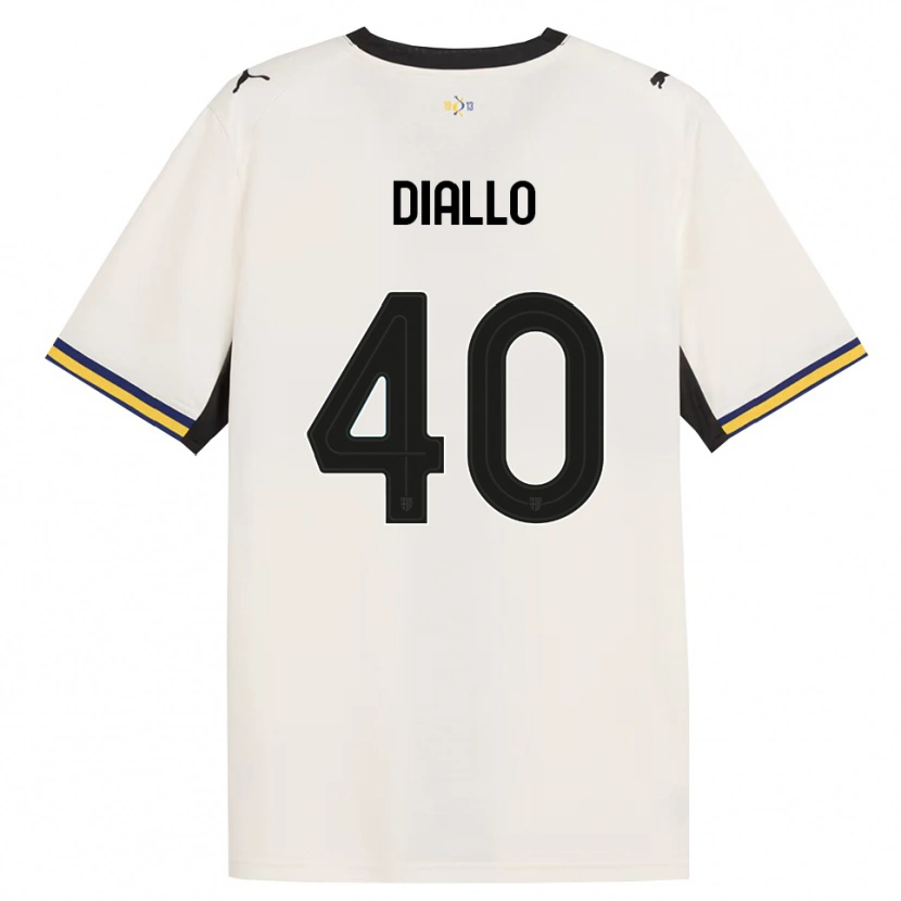 Danxen Dames Djibril Diallo #40 Off-White Zwart Geel Thuisshirt Thuistenue 2026/27 T-Shirt België